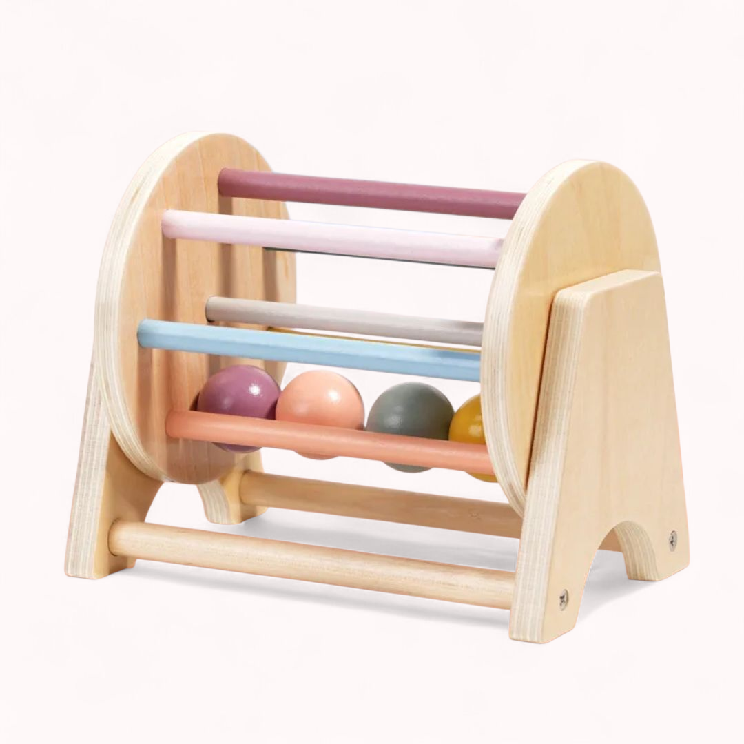 Fa forgódob - színes golyókkal