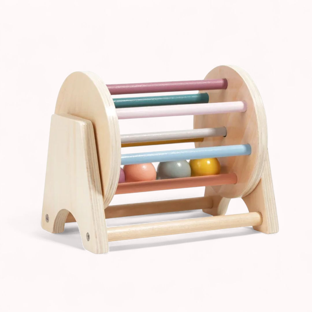 Fa forgódob - színes golyókkal