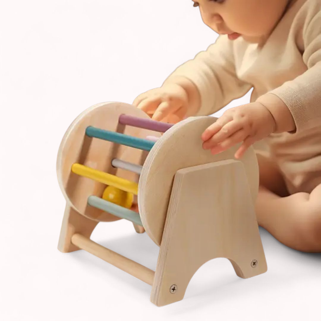 Fa forgódob - színes golyókkal